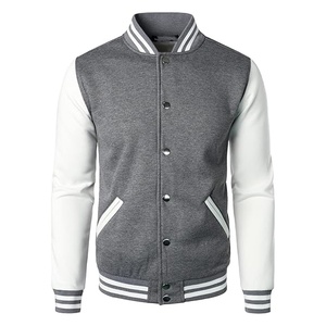 Blouson universitaire unisexe noir uni en polaire respirant à col montant pour homme et femme, idéal pour l'hiver – Vente en gros - Product Image 6