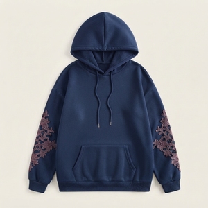 Custom Blank 100% Cotton Fleece Heavyweight Pullover <b>Hoodie</b> <b>for</b> <b>Men</b> Eco-Friendly Anti-Wrinkle <b>Oversized</b> Fit Right Sleeve Logo - Product Image 4