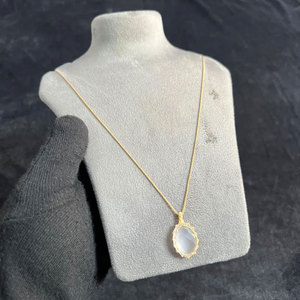 Striped Agate Macrame <b>Necklace</b> Oval Banded Stone Black Cord Beaded Boho Handmade <b>Statement</b> Jewelry - Product Image 3