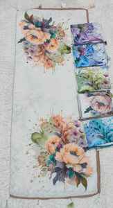 2026 Elegant Floral Print Cotton <b>Hijab</b> Set - Lightweight Summer Scarf with Tassels, Shimmer Finish, & Multi-Color Rose Patterns - Product Image 3