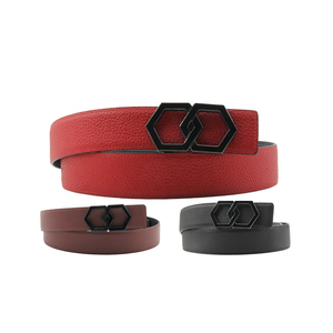 Ceinture en cuir pleine fleur personnalisée avec boucle ardillon métallique, motif écossais, décontractée, robuste, prix direct de gros - Product Image 1