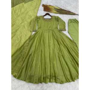 ชุดแฟนซี anarkali กับ dupatta สำหรับงานปาร์ตี้ชุดราตรี - Product Image 2