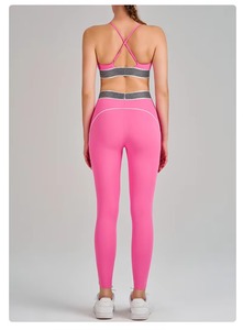 OEM Women Gym Fitness Striped Breathable 2 Piece Sets High Waist Butt Lifting Bottoms Sports Active Yoga - Product Image 4