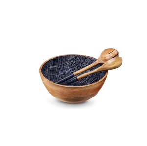 Moderno Tazón de Madera con Diseño Esmaltado, Decoración Elegante para Mesa, Estilo Minimalista para el Hogar - Product Image 1