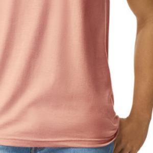 เสื้อยืดผู้ชาย CVC สีชมพูอมเทา ผ้าคอตตอนผสมพรีเมียม แขนสั้น ระบายอากาศได้ดี น้ำหนักเบา สวมใส่สบาย เสื้อเปล่าไม่มีลาย - Product Image 6