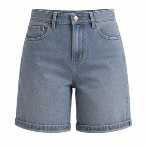 Shorts en jean classiques pour hommes, longueur genou, décontractés, en coton, avec ourlet retroussé, mode streetwear d'été pour hommes à prix abordable - Product Image 1