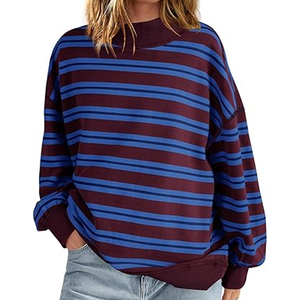 Women Turtleneck Sweatshirt Heavyweight Fleece Lined Casual Pullover - Product Image 1