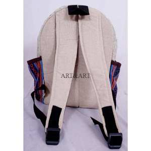 Sac à dos léger et élégant de style tibétain vintage unisexe pour le camping et la natation, avec motif unique et poignée détachable, en matière organique - Product Image 3