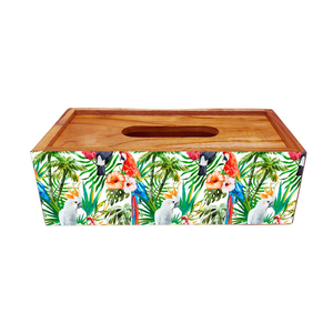 Caja dispensadora de pañuelos de madera con estampado de esmalte de alta calidad para uso en el hogar, oficina y coche, y dispensador de servilletas para accesorios de mesa. - Product Image 6