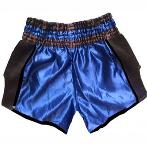 Pantalones Cortos de Boxeo Five B Profesionales en Satén Azul para Hombre, Transpirables, 100% Poliéster, para Entrenamiento y Competencia de Artes Marciales, OEM ODM - Product Image 2