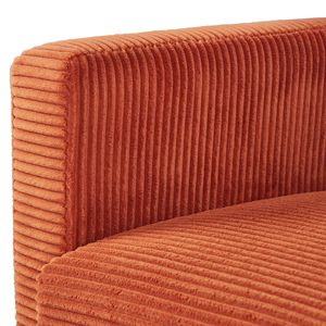 Divano Moderno 2140OG a Due Posti in Velluto a Coste Arancione per Soggiorno, Camera da Letto e Ufficio in Spazi Ristretti - Product Image 6