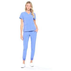 Custom Fit Premium Medical Scrubs <b>Set</b> Hospital <b>Doctor</b> Nurse Surgical Uniform Jogger Pants Top Unisex Wholesale Supply - Product Image 1