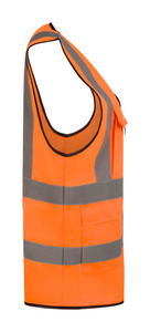 Gilet de sécurité réfléchissant personnalisé haute visibilité, léger, en polyester, pour le travail de construction - Product Image 6