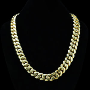 Collier à maillons épais finition or, design gourmette audacieux de qualité supérieure, chaîne de luxe polie pour les soirées et le style quotidien - Product Image 3