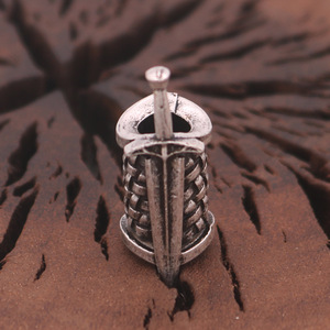Al por mayor, de Fábrica de Moda Angel Sword, Cuentas para el cabello y la barba de aleación de zinc con bronce antiguo y runa nórdica vikinga - Product Image 1