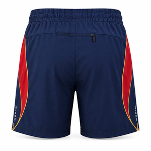 Custom Men's Premium Sporty Solid Pickleball Shorts-4-Way Stretch Moisture-Wicking Navy <b>Blue</b> Athletic Training Teamwear - Product Image 3