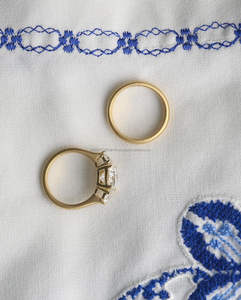 IGI/GIA Lab Grown Cut Diamond Vintage 14K Anillo de boda/compromiso amarillo Unisex Oro blanco fino para fiesta de aniversario-Worthy - Product Image 2