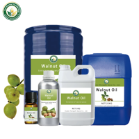 Huile de noix 100% pure pressée à froid (Juglans Regia) en vrac, huile de support OEM ODM en gros pour la peau, les cheveux, le visage et le corps