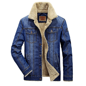 2026 Fashion Plus Size <b>Jackets</b> Blue Stone Washed Denim <b>Jackets</b> for Men Men's Street Wear Hip Hop Casual <b>Jackets</b> - Product Image 5