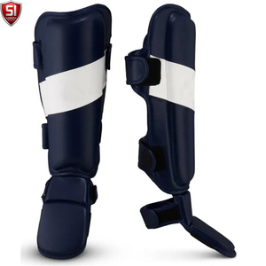 Protège-tibias de boxe pour entraînement de combat, protection de la cheville et du cou-de-pied, chauffe-jambes MMA Muay Thai, protège-tibias légers en PU - Product Image 3