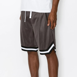 Shorts de basket-ball pour hommes personnalisés avec logo, respirants, doux, à la mode, avec poches zippées, vente en gros à prix abordable - Product Image 4