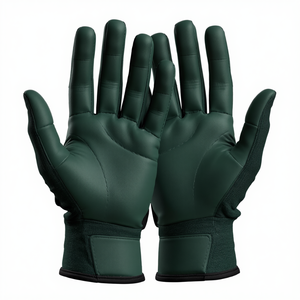 Gants de hockey sur gazon sans doigts vert foncé, gants de protection rembourrés pour les entraînements, les matchs et les jeux en plein air - Product Image 2