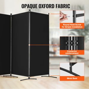 Divisorio per Stanza a 4 Pannelli dal Design Semplice, Schermo Portatile Autoportante per Privacy, Separatore Pieghevole per Ambienti - Product Image 3