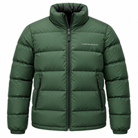 Vestes matelassées pour hommes 100% polyester toile imperméable streetwear uni teint logo personnalisé vêtements d'hiver respirant séchage rapide