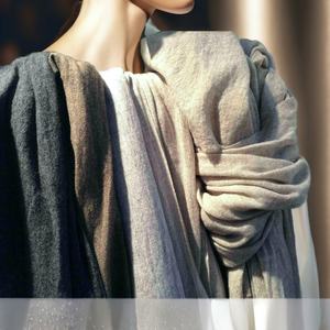 <b>Women's</b> Luxury Pure Cashmere Pashmina <b>Wool</b> Stole Medium Tassel Summer <b>Scarf</b> Argyle Dot Design Custom Logo Natural Color Adults - Product Image 1