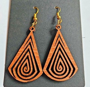 Nouvelles boucles d'oreilles pendantes en bois rustique en forme de serpent pour femme, légères, personnalisables, pour fêtes, usage quotidien et occasions festives, bijoux fantaisie. - Product Image 4