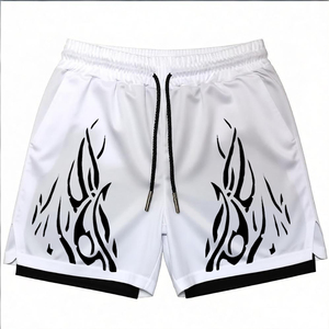 Shorts de sport unisexe en double maille, haute qualité, brodés, personnalisables pour le basketball, style décontracté - Product Image 5