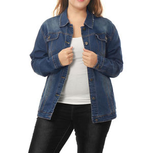 Women's <b>Denim</b> Trucker <b>Jacket</b> Classic Casual Button Up Jean Coat Streetwear Fashion <b>Custom</b> Manufacturer - Product Image 4