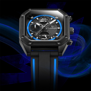 Montre-bracelet à quartz pour homme Mark Fairwhale, étanche 30 bars, en acier inoxydable, 41 mm, chronographe lumineux, bracelet en <span class=keywords><strong>caoutchouc</strong></span> - Product Image 2