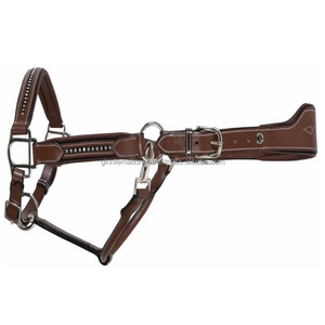 Mported-Herrajes de acero inoxidable con incrustaciones de cristal, cabestro de caballo de cuero acolchado suave en todos los tamaños y colores personalizados a precio al por mayor - Product Image 5