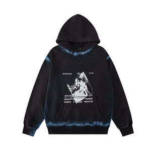 Custom Heavyweight Streetwear Oversized Graphic Hoodie Vintage Acid Wash Y2K <b>Men</b> <b>Pullover</b> Unisex High Quality Fleece Sweatshirts - Product Image 2
