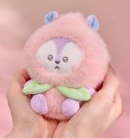 Porte-clés BTS BT21 Peach Holic Doll, CD de musique pop, plastique, papier, coréen, tous âges, modèle KR BW-154, objet de collection