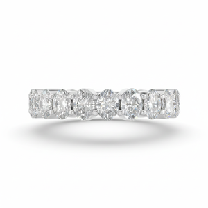 แหวนเพชรพลอยแพลตตินั่ม 3.6 กะรัต รูปทรงวงรี ได้รับการรับรองจาก IGI เพชร VVS ที่เพาะเลี้ยงในห้องปฏิบัติการ พร้อมตัวเรือนแบบกรงเล็บ สำหรับผู้หญิง เหมาะสำหรับงานปาร์ตี้ - Product Image 1