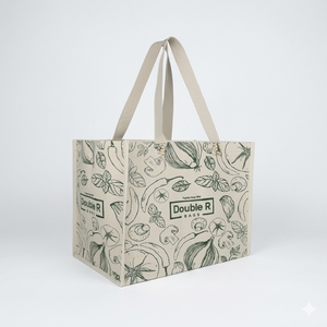 Sac fourre-tout décontracté en non-tissé imprimé sur mesure avec deux poignées et fermeture ouverte, réutilisable pour les courses et la promotion en détail - Product Image 5