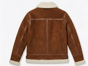 Blouson Bomber Homme en Cuir Véritable Premium avec Fermeture Éclair, Doublure Douce en Fausse Fourrure Polyester, Chaleur Hivernale, Style Streetwear, Séchage Rapide - Product Image 3
