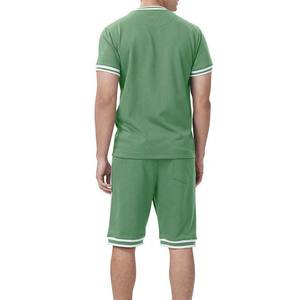 Nuevo Conjunto Deportivo Informal Transpirable de Verano para Hombre de 2 Piezas con Camiseta Polo y Pantalones Cortos, Diseño Personalizable - Product Image 2