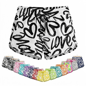 Shorts de sport moulants pour femme, grande taille, couleur personnalisée, imprimé personnalisé, pour fitness, yoga, course à pied et entraînement - Product Image 1