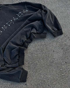 Pull-over à capuche de luxe pour hommes personnalisé de haute qualité 100% coton lavé à l'acide avec impressions personnalisées GSM lourd pour l'hiver - Product Image 4