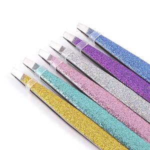 Eyebrow Tweezer Hair Beauty Slanted <b>Puller</b> 2 In 1 Stainless Steel Eyebrow Clips Brush Combs Eyebrow Tool - Product Image 2