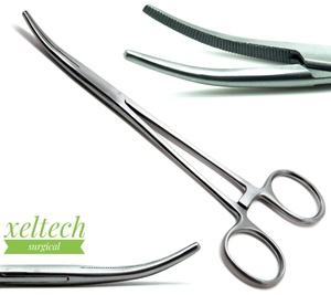 Pinzas Hemostáticas Curvas y Rectas de Acero Inoxidable Clase I XELTECH SURGICAL OEM, Modelo XS-ES-01 - Product Image 1
