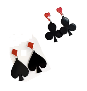 Boucles d'oreilles créoles géométriques en bois, tendance bleu-marron, style bohème, plaqué or, bijoux de mode haut de gamme pour femme, idéales pour mariage - Product Image 5