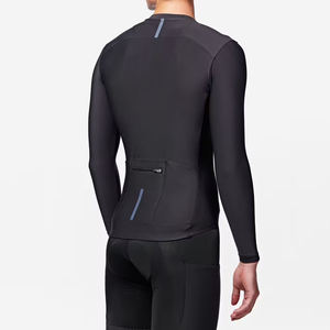 Maillot de cyclisme thermique personnalisé de haute qualité pour hommes, respirant, manches longues, techniques d'impression, vêtements d'hiver et d'automne, grandes tailles - Product Image 2