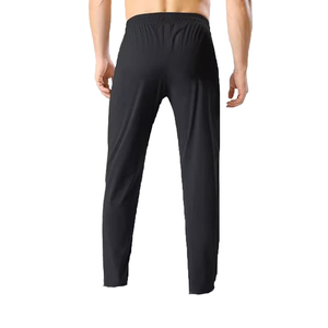 Pantalones Deportivos para Hombre, Negros, Resistentes al Viento, 100% Algodón, de Secado Rápido, Cintura Elástica con Cordón, Estilo Casual, con Bolsillos Laterales - Product Image 3