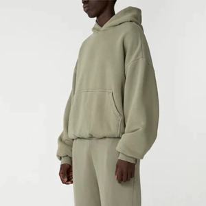 Sudadera con capucha coreano de algodón con estampado informal y bolsillo de canguro para hombre, jersey de gran tamaño personalizado para invierno, gimnasio al aire libre, 100% algodón - Product Image 6