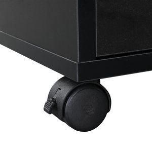 Table de manucure double en MDF noir avec 3 tiroirs et 1 porte, ventilateur inclus - Product Image 5