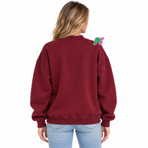Sudadera de cuello alto para mujer Pook International, con parche bordado de la bandera del estado de Arizona, estilo casual y holgado. - Product Image 4